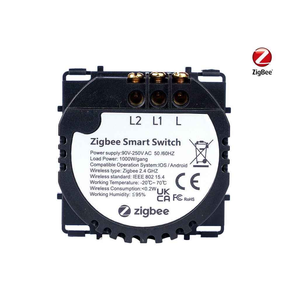 Interruptor táctil Zigbee simple doble o triple